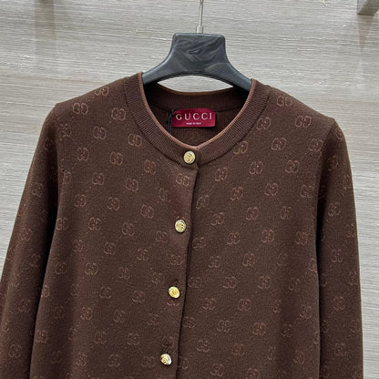 GG 25 Cardigan Earth Brown Wool 0012