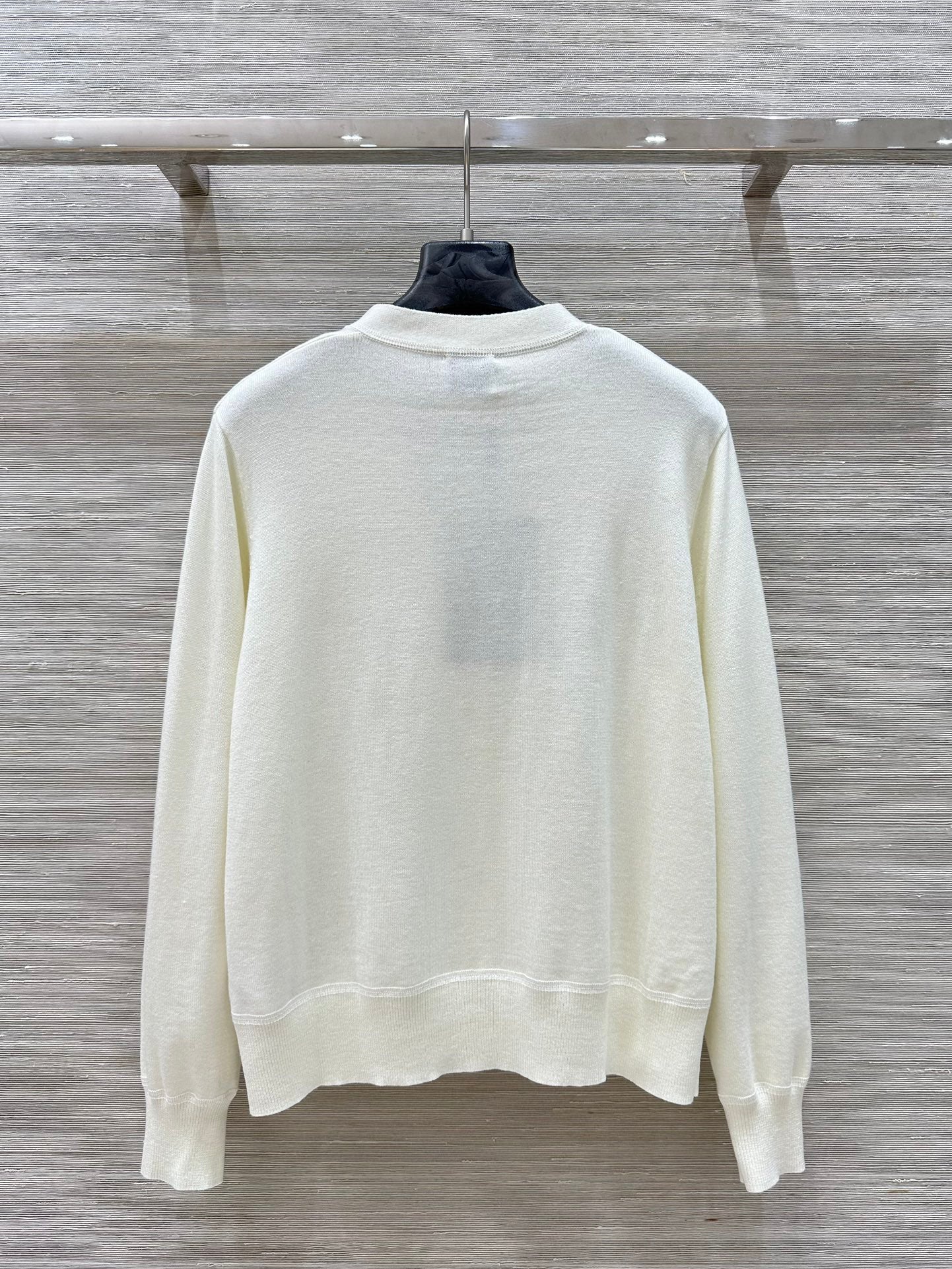 Bur 25 Cardigan Black And White Cashmere