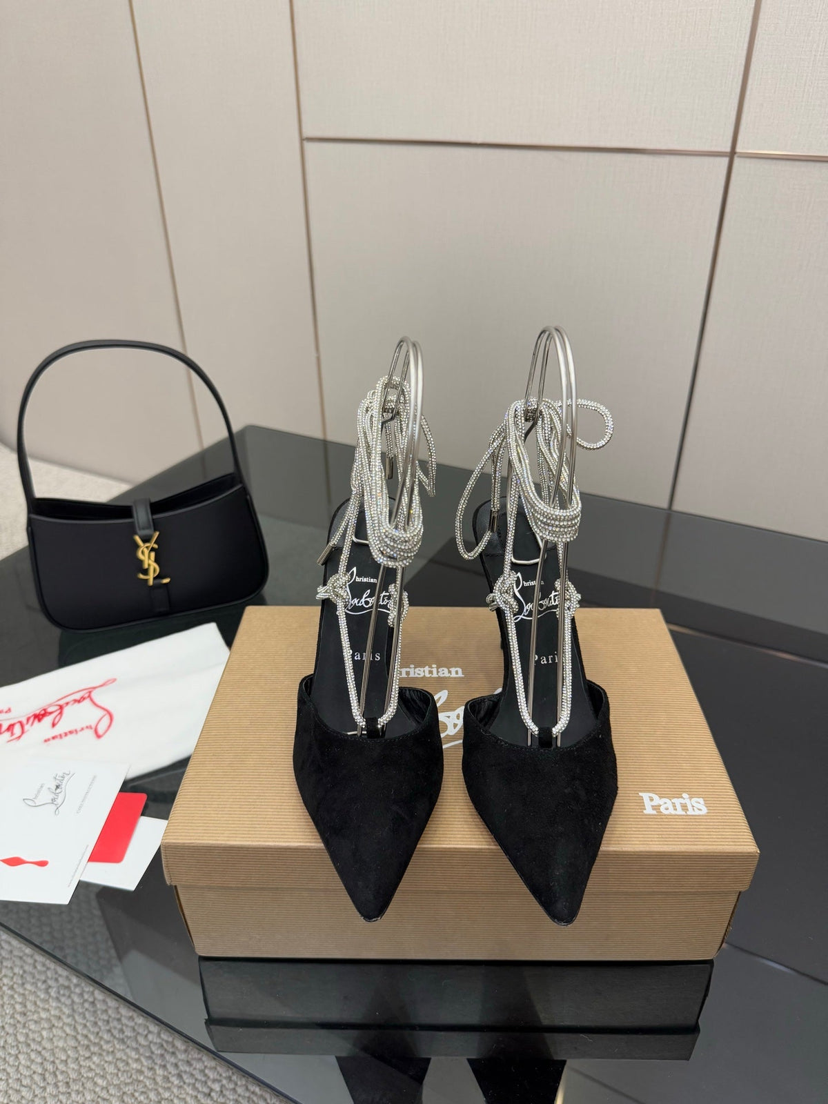 CL Mules Black 8.5cm Original Material 299877