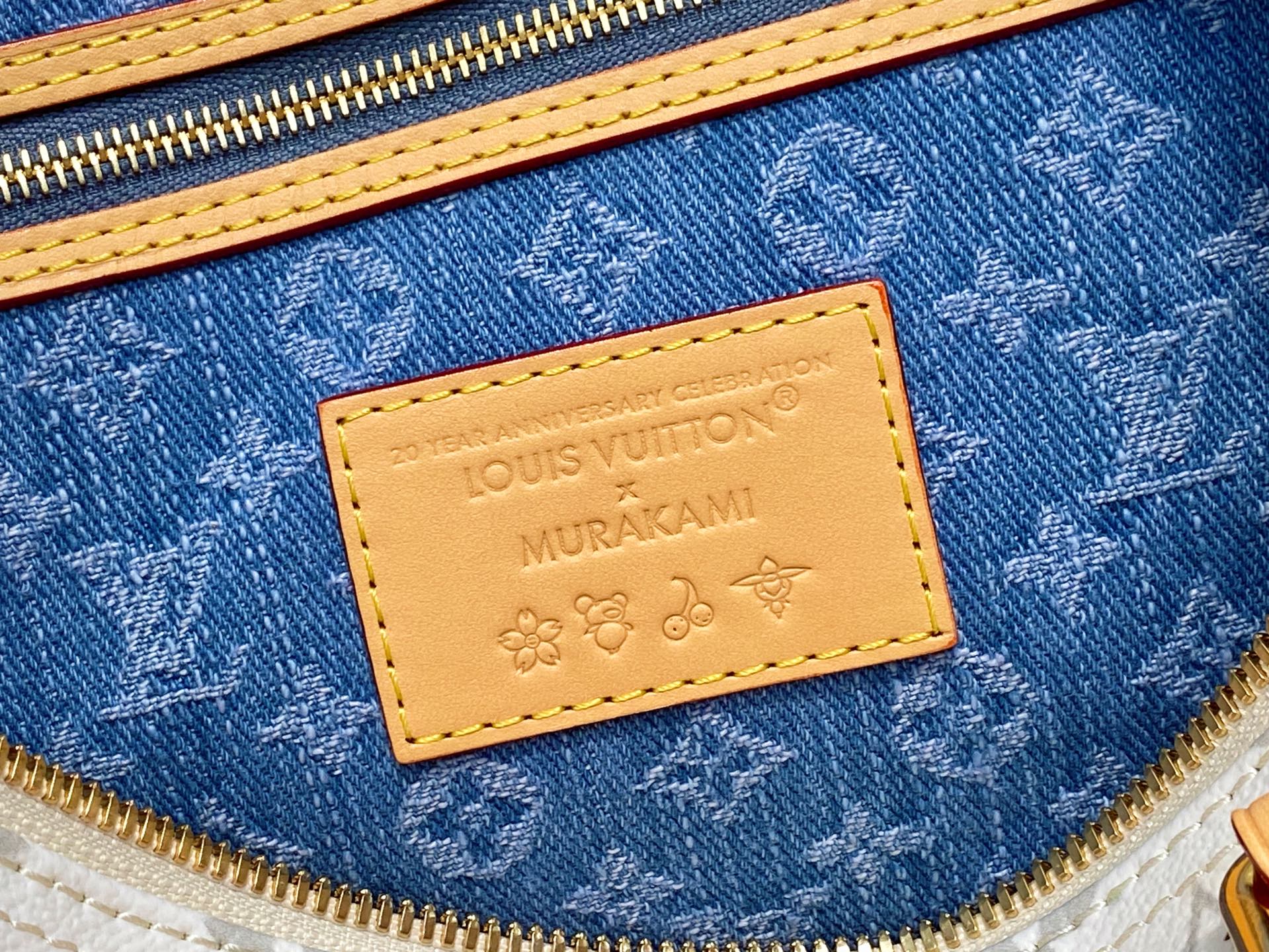 LV x TM Speedy Soft Bandoulière 30 Grey Monogram Cherry Canvas