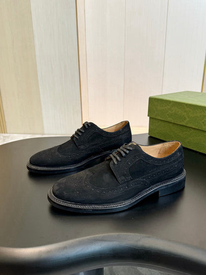 GG Men's Dress Shoe Black Suede 559324