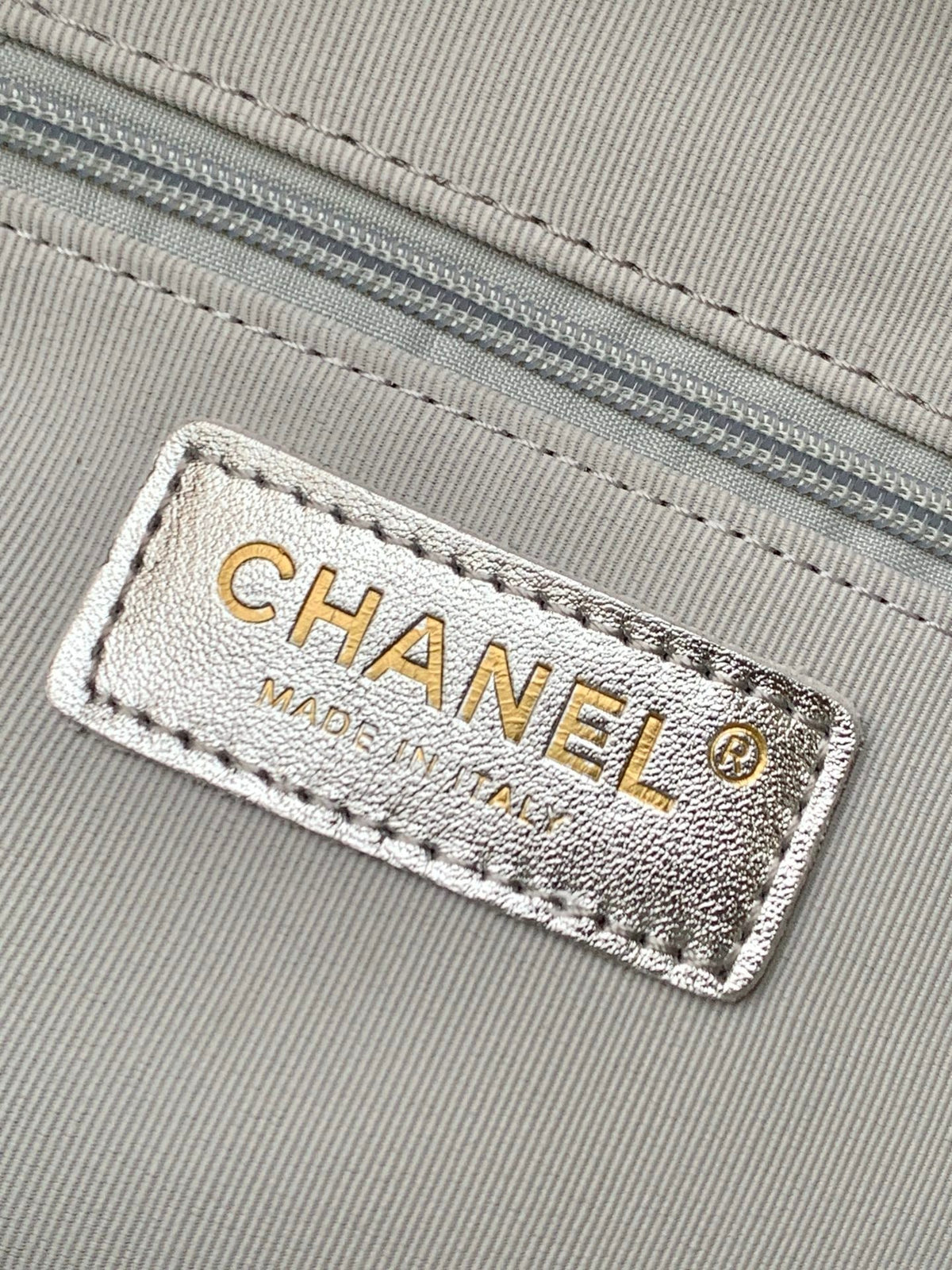 Chanel 25K Backpack Silver Gold Metallic Lambskin 295193