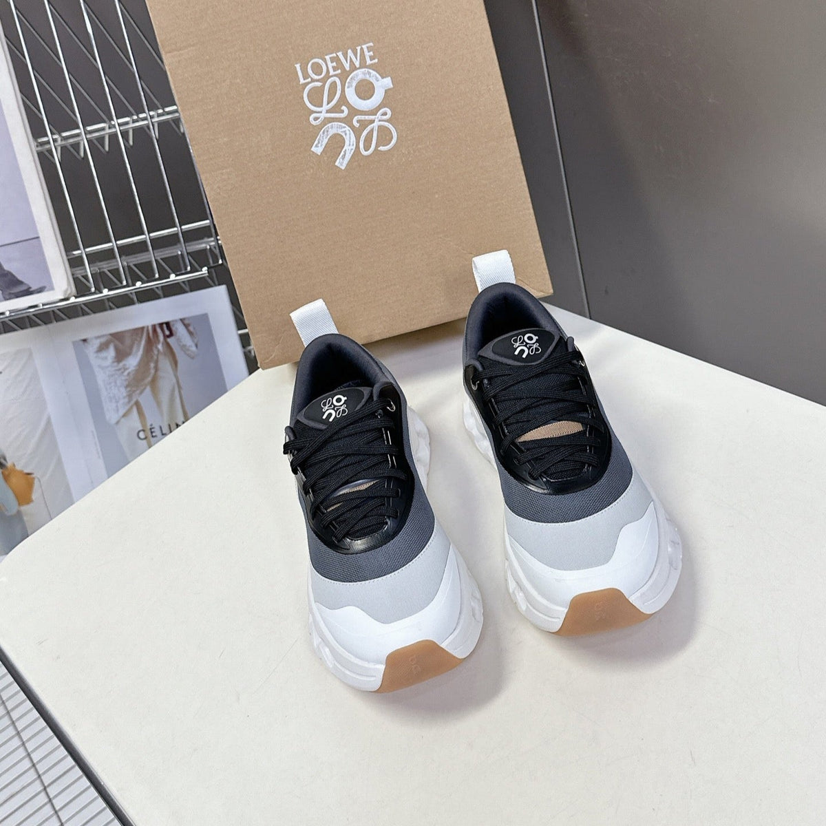 Loewe x On Cioudtilt Black Grey Sneaker Mesh Rubber