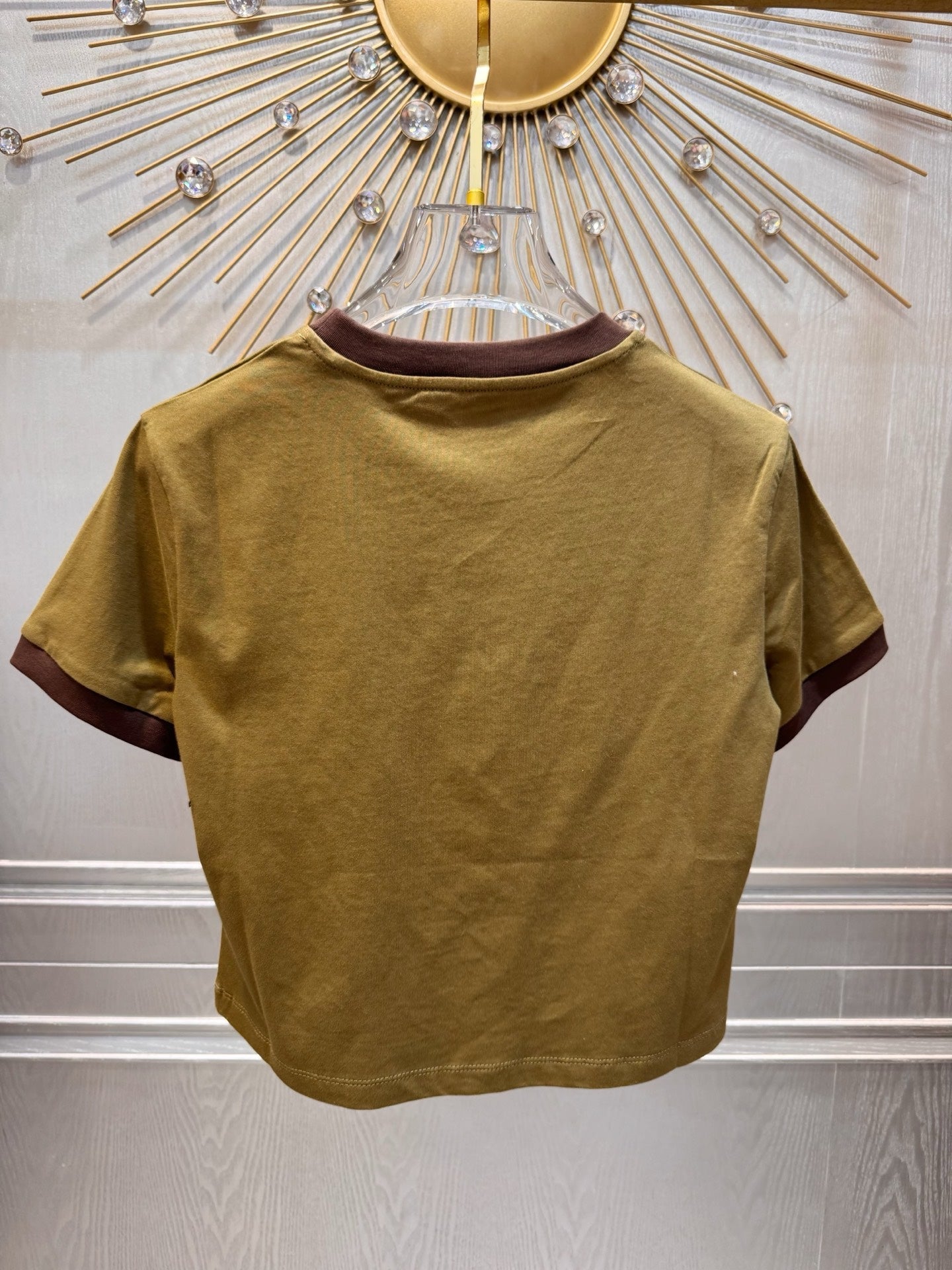 Miumiu 2026 T-shirt Olive Green Cotton