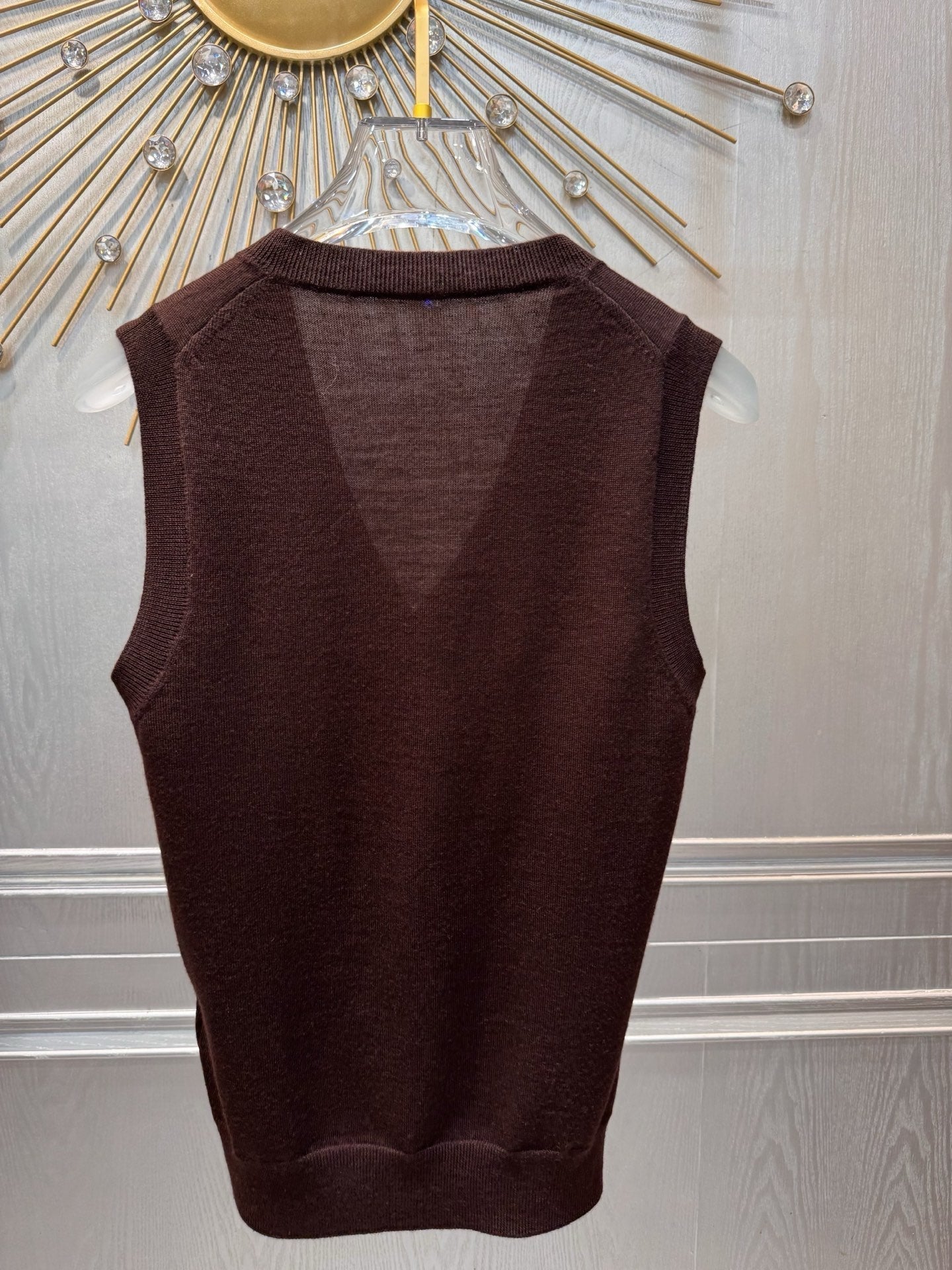 Miumiu 2026 Knit Vest  Coffee Brown Wool