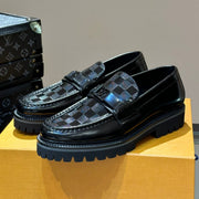 LV MAJOR LOAFER IN BLACK DAMIER CALFSKIN