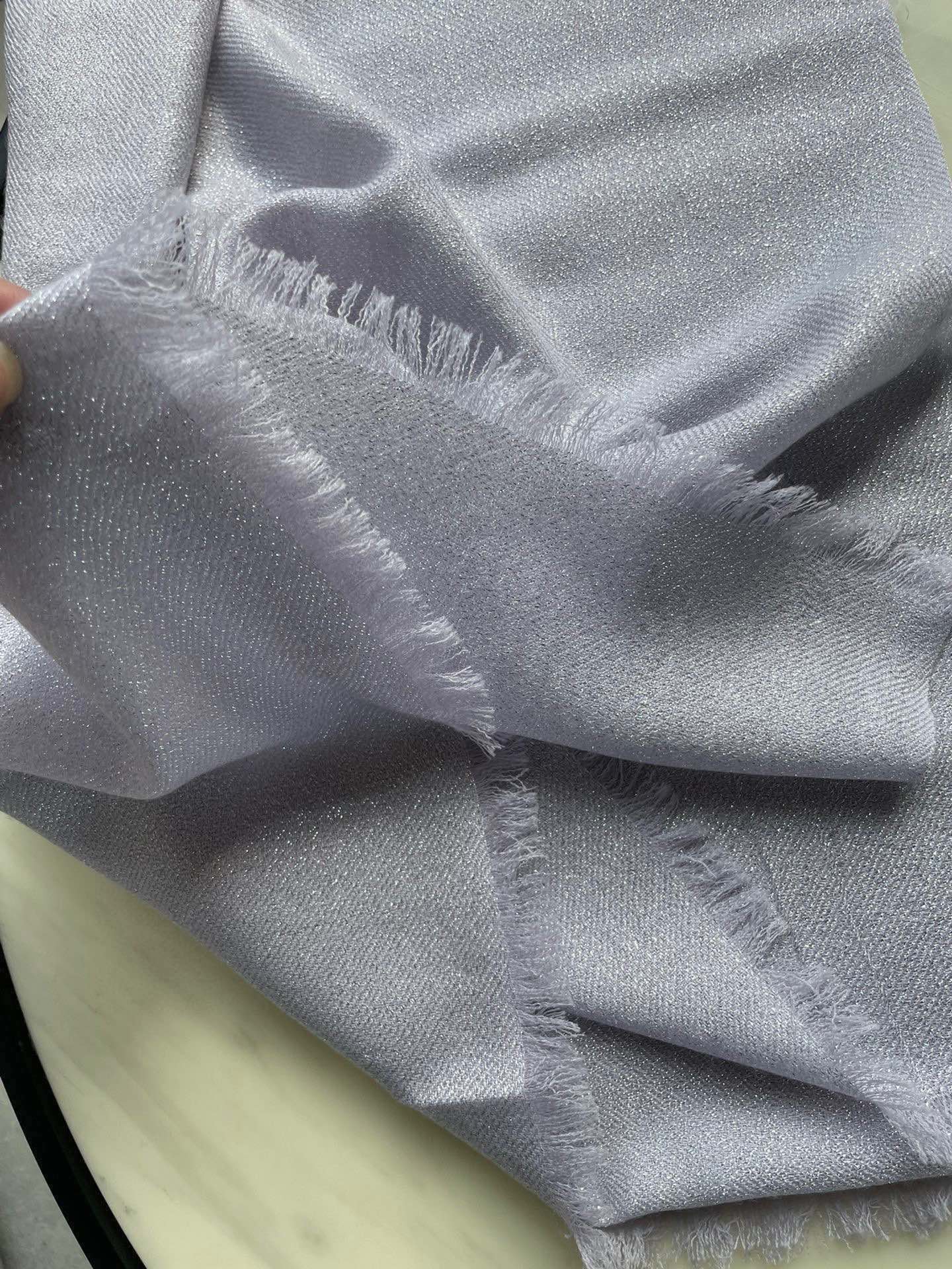 CC Scarf 210 CM In Light Grey Purple Cashmere 418352