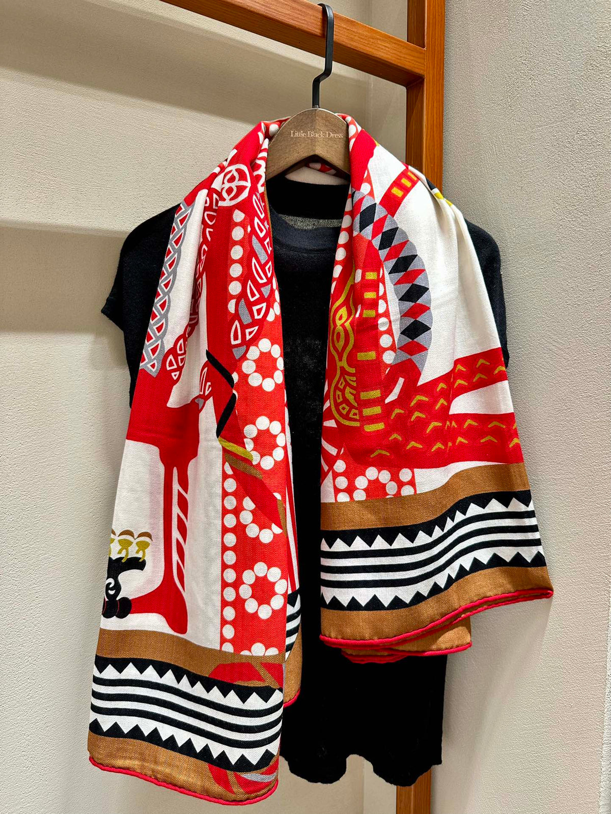 Square Scarf 140 CM Red Colorful Silk