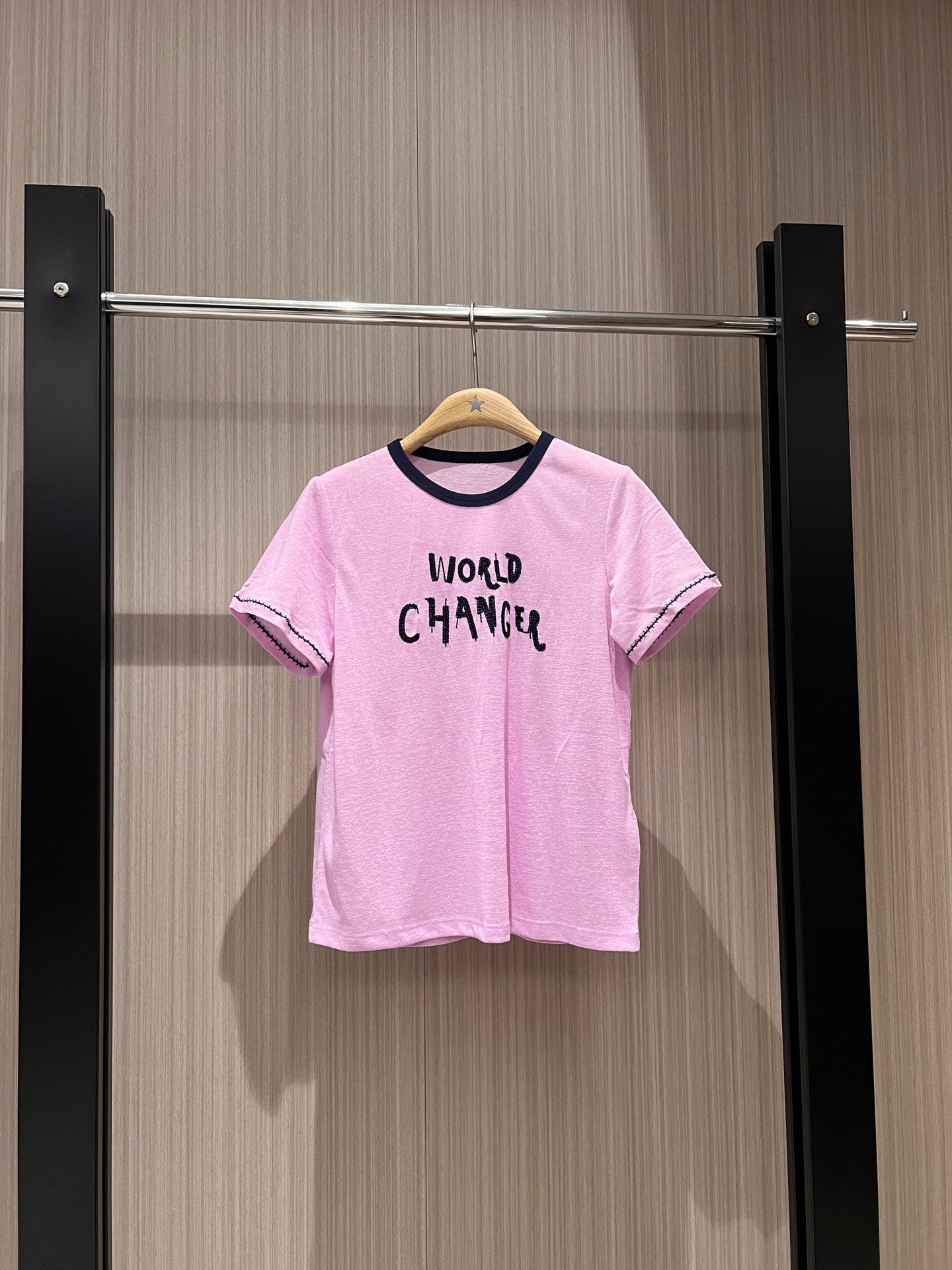 CC  Embroidered Collared T-shirt Cotton