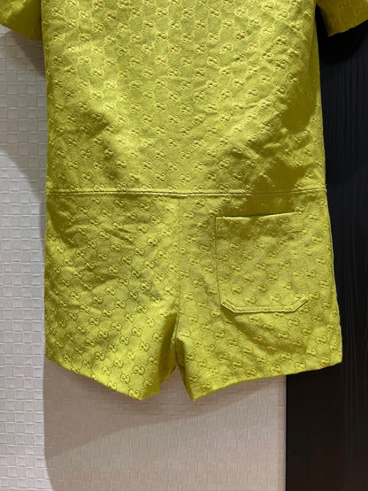 Gucci Jumpsuit Short Avocado Green Polyester Fiber