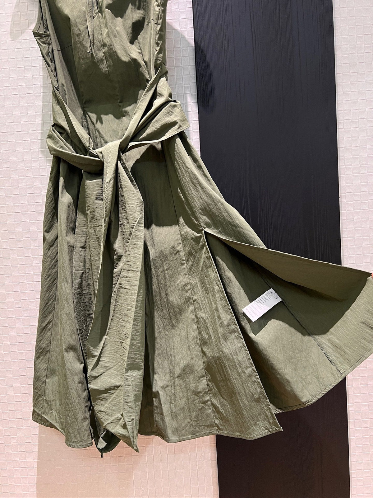 Loewe  Lace-up Vest Dress Green Cotton