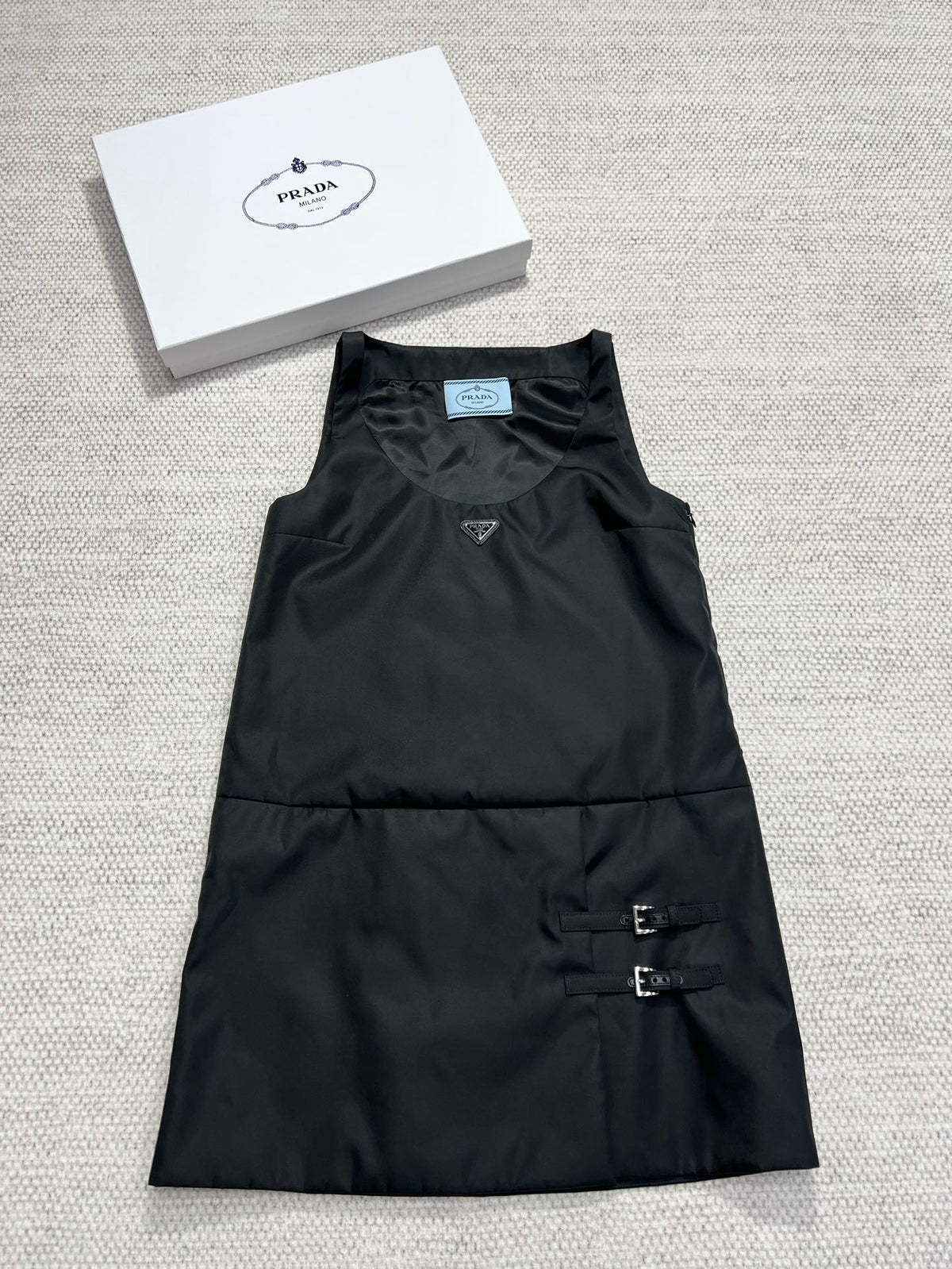 Prada Vest Dress Black Poliyamide