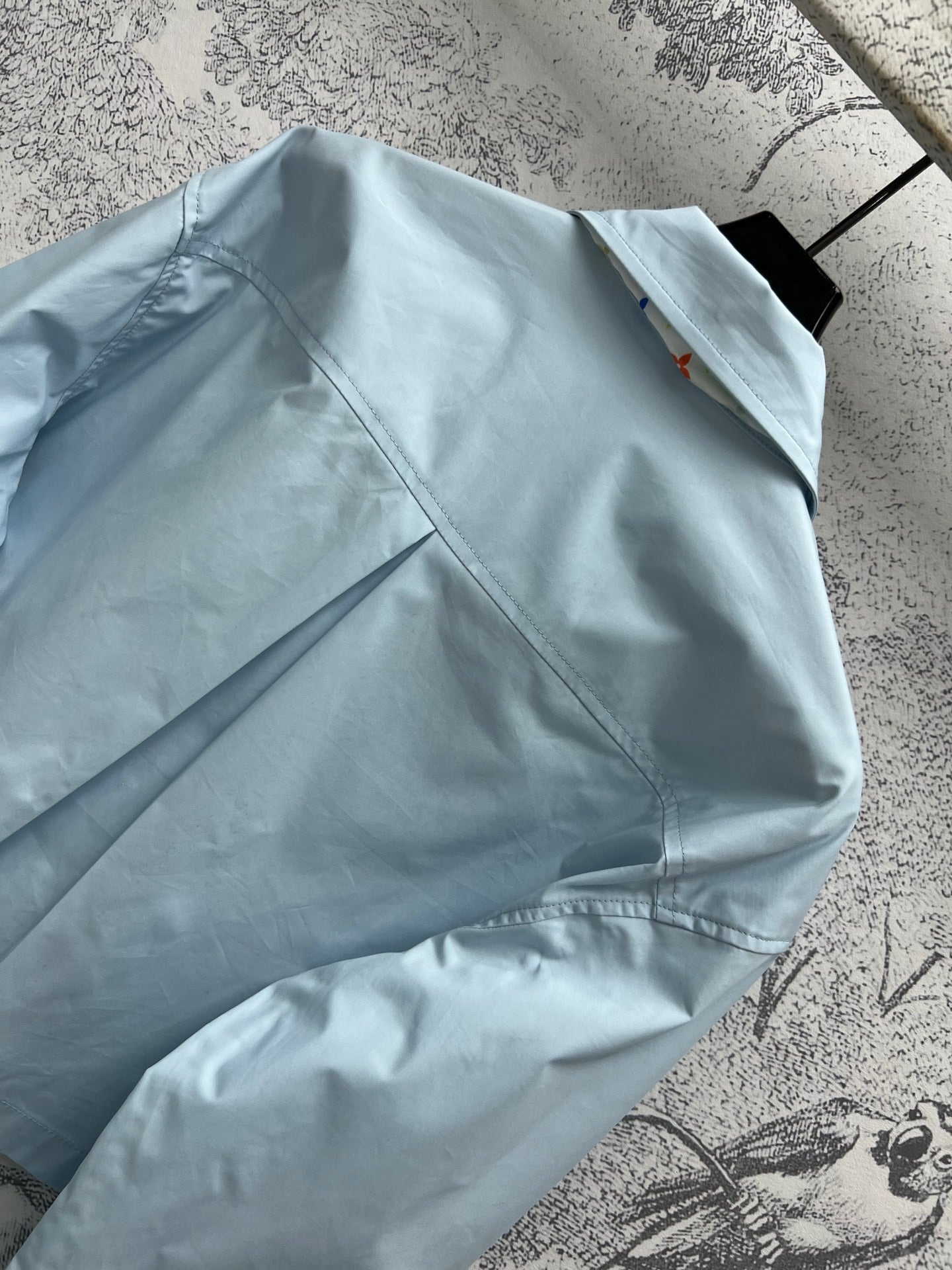 LV 25  Short Shirt Light Blue Cotton