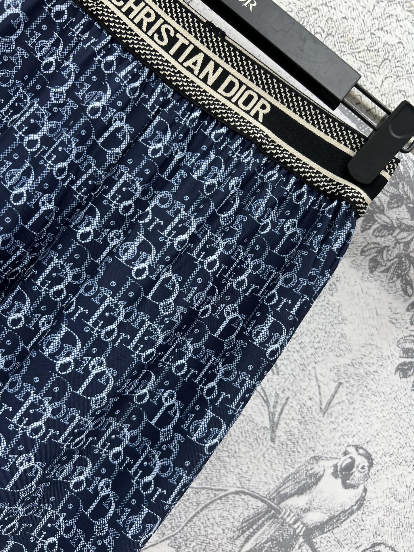 CD 25 Elastic Pants Blue Polyester