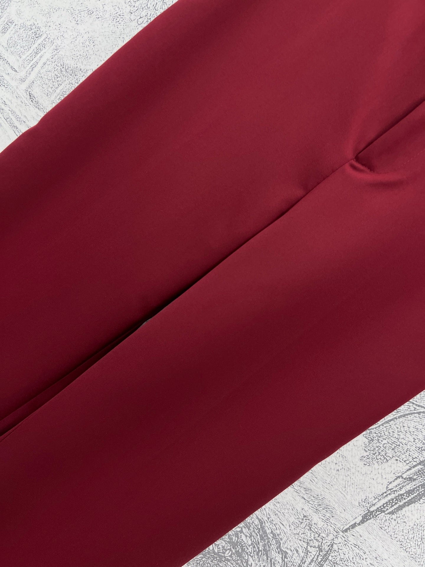 Gucci 25 Suit Pant Burgundy Polyester Fiber