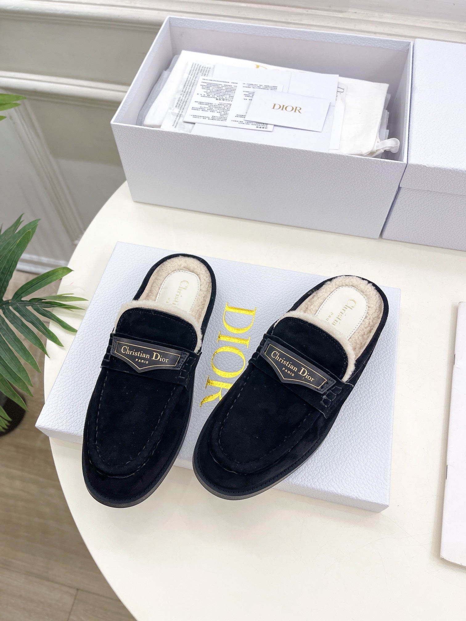 CD Boy Mule Black Suede