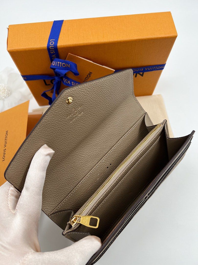 SARAH WALLET BEIGE MONOGRAM EMPREINTE 19CM
