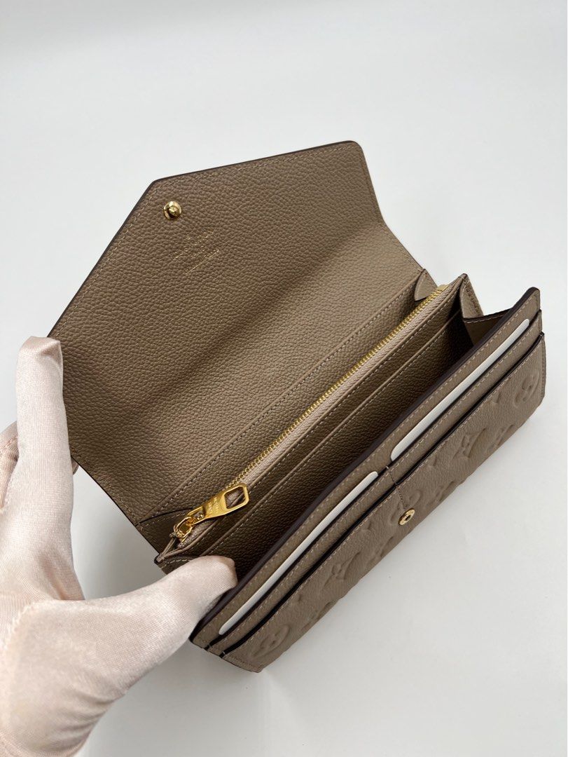 SARAH WALLET BEIGE MONOGRAM EMPREINTE 19CM