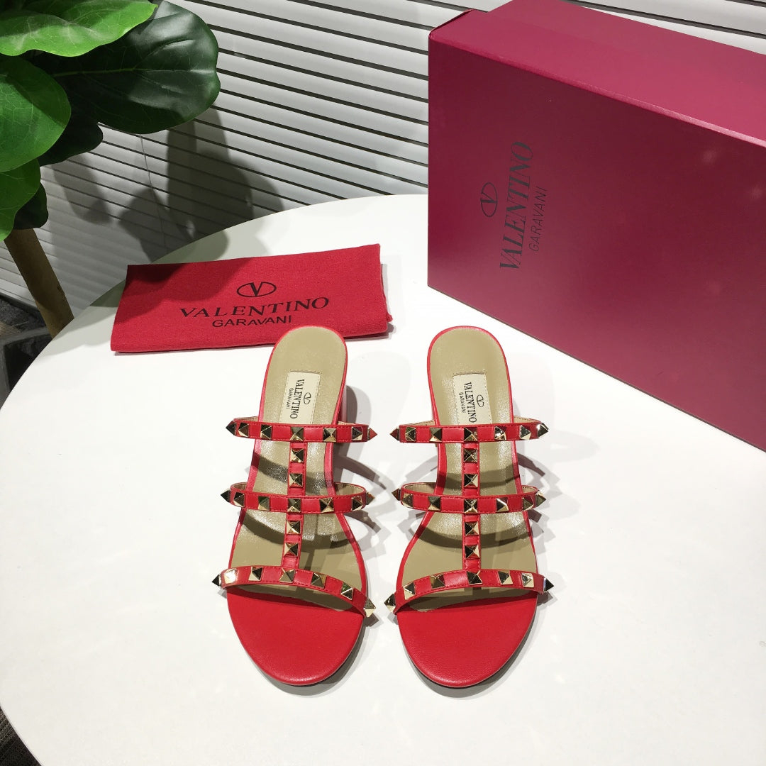 Valentino Rockstud Slide Sandal Leather 239516