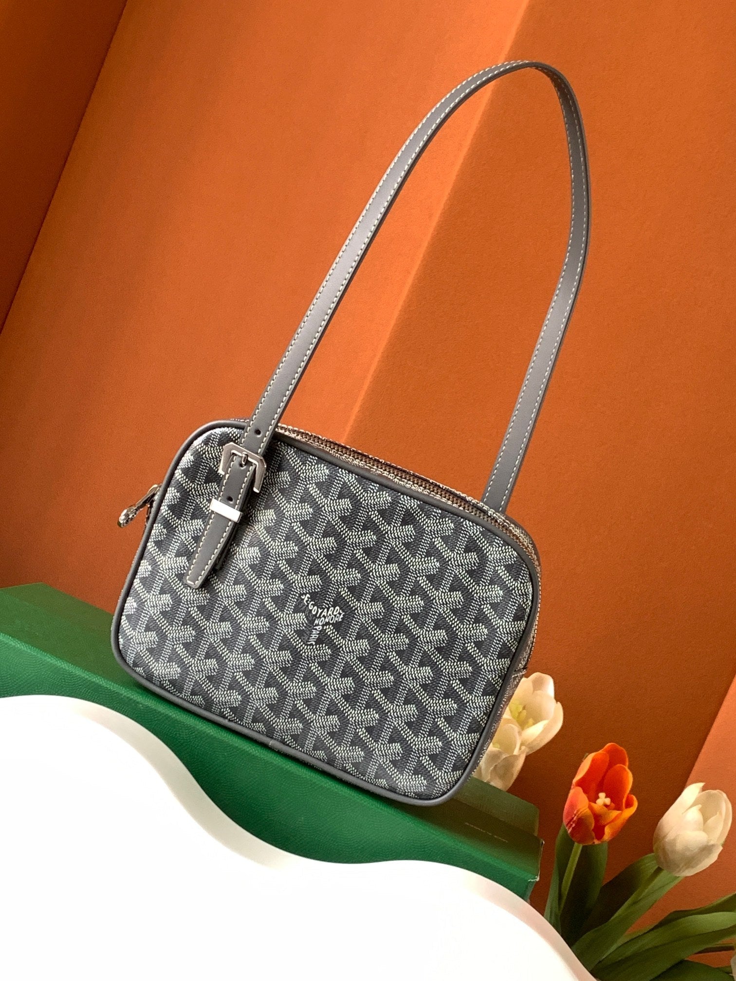 GOYA SECOND-HAND TOAST BAG 21CM GREY CANVAS